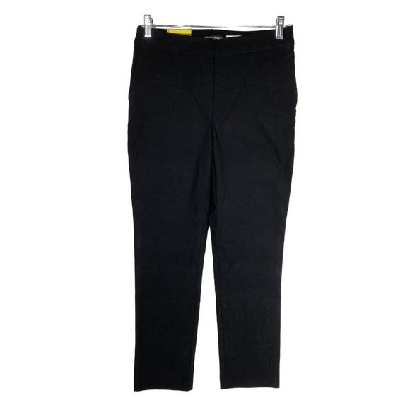 Hilary Radley Pants - Hilary Radley Pull On Pant Stretch Mid Rise Slim Leg 4 Pockets Small Black